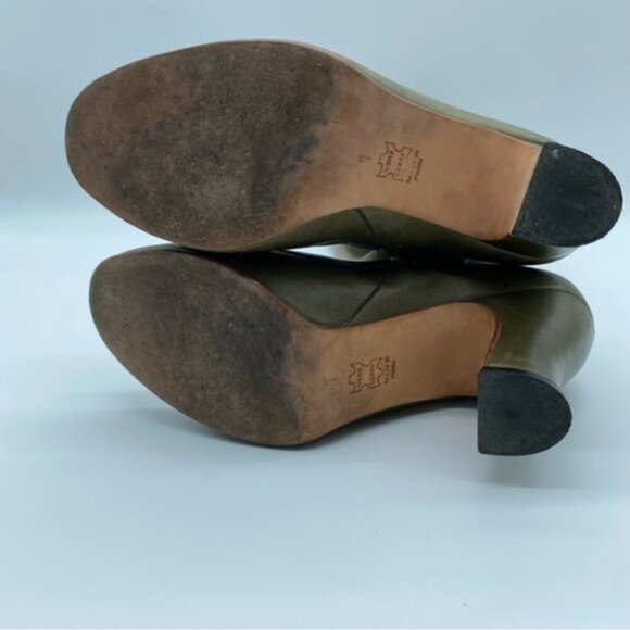 John‎ Fluevog Miracles Lourdes Olive Boots Women Size 7 - Picture 8 of 11